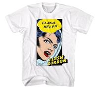 AKOXBFH Flash Gordon 80's Movie Dale Arden Flash Help Men's T Shirt White3XL