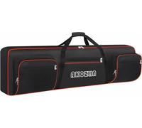 AKOZLIN 49/61/76/88 Slim/88 Key Keyboard Case Electric Piano Keyboard Bag Portable Keyboard Gig Bag 600D Oxford Cloth with Adjustable Straps and 5 Pocket for Keyboard Accessaries, Nero, For Slim