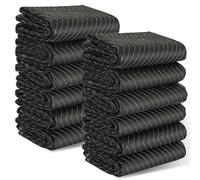 AKOZLIN Coperte imbottite per traslochi, resistenti e di qualità, per avvolgere mobili, per spedizioni, protezione sicura, colore nero (12P-80 x 72)