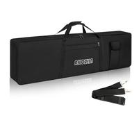 AKOZLIN Custodia imbottita portatile con 88 tasti, dimensioni 137,4 x 17 x 33,5 cm, borsa da concerto per tastiera elettrica (nero+giallo)