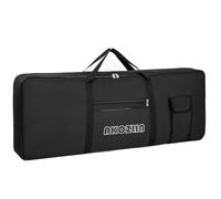 AKOZLIN - Custodia per tastiera portatile imbottita con 76 tasti, dimensioni 116,8 x 13,5 x 45,7 cm, borsa per tastiera elettrica (nero+giallo)