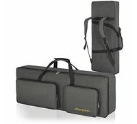 AKOZLIN Custodia per tastiera portatile, resistente, imbottita, universale, impermeabile, in tessuto Oxford, con imbottitura in perle da 10 mm, 49 tasti - Lunghezza 78,7 cm, Semplice