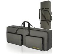 AKOZLIN Custodia per tastiera portatile, resistente, imbottita, universale, impermeabile, in tessuto Oxford, con imbottitura in perle da 10 mm, 76key - Lunghezza 118,1 cm, moderno