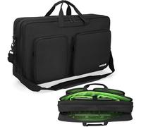 AKOZLIN Driver Case, per Pioneer DJ Lite DDJ-SB3/DDJ-SB2/DDJ-400/DDJ-RB, DJ Controller Organizer, DJ, Borsa da viaggio, DJ, con tracolla, Esterno Nero, Interno Verde, DDJ SR 60x36x14 cm, Professionale