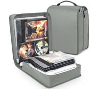 AKOZLIN Scatola per DVD CD con fogli di titolo extra larghi, porta rilegatura portatile, portafoglio, album, custodia per DVD, custodia protettiva per film, 200 unità disco, 100 tasche per libretto