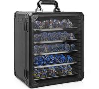 AKOZLIN Valigetta in miniatura con serratura, 5 scomparti magnetici in metallo e telaio in alluminio (M-13,5 × 10,6 × 15,7 pollici)