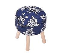 Akozon 1:12 Dollhouse in Miniatura Mobili Sgabelli a Quattro Zampe in Legno per Accessori per la Casa delle Bambole (blu scuro)