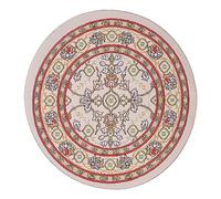 Akozon 1:12 Scala delle Bambole Rotonde CET 6.2in Tappeto Intrecciato Vintage per la Decorazione della Casa delle Bambole (C01 Fiorellino)