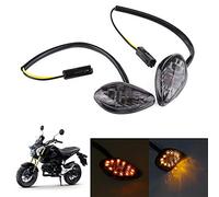 Akozon 1 paio di luci di direzione a LED ambra per moto, a forma di occhio a filo anteriore e posteriore, indicatori di direzione grom grom per moto a led grom grom girare