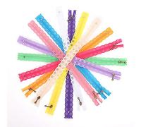 Akozon 10 Pezzi Eleganti Cerniere in Pizzo Stile Misto n. 3 Accessori per Cucire in Nylon, 30 Cm per Abbigliamento e Mestiere Fai -da -te