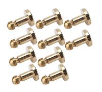 Akozon 10 Set di Viti di Rilegatura del Libro in Ottone Facili da Legare e Smontare Rivetti in Pelle Fai -da -te Robusti per Artigianato e Progetti di contabilità (6,5x7 mm)