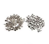 Akozon 100pz tappo rivetti doppio 8 X 10 mm in Metallo Pelle Artigianato Riparazioni Rivetti Spike decorazione Guanti Snap Fastener (Argento)