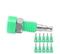 Akozon 10pcs 2 Mm Banana Femmina Jack con Connettore del Connettore del Mini Legame Postale per Strumenti Elettronici (GREEN)