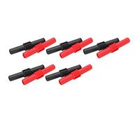 Akozon 10pcs U22 4 Mm, Banana Pluger Coatch Pvc Estensione Adattatore Adattatore Adattatori Isolati Femmina a Connettore a Presa Jack Connettore Rosso per Test Elettrici 42 Mm