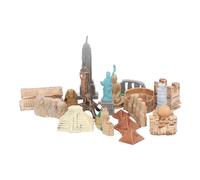 Akozon 17 Pezzi in Miniatura Antichi Edifici Set Esplora Strutture Iconiche di Tutto il Mondo, Include Piramide Egiziana e più Ornamenti Duazionali EFOR per