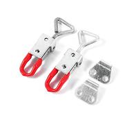 Akozon 2 Pcs Morsetto di Bloccaggio a Chiusura del Cassetto in Metallo Regolabile, Cattura della Maniglia a Leva per Cassicco e Armadio - Fissante di Fermo Centrale per Hardware Toracico
