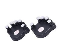 Akozon 2 Pezzi Allenatori per Dito per Pianoforte ABS Silicone Correttori della Mano per l'allenamento della Forza Strumenti Ortotici per una Migliore Destrezza delle Dita (BLACK)