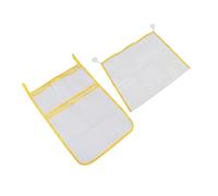Akozon 2 Pezzi Ornamenti da Bagno in Rete Ornamizzatore Organizzatore per Bagno Ornamenti per Vasca con Ganci di Aspirazione Facile Conservazione (YELLOW)