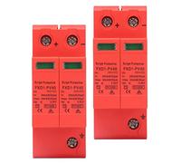 Akozon 2 pz. Dispositivi di Protezione Contro Le Sovratensioni Scaricatore Fotovoltaico DC 2P 40KA con Segnale Remoto FXD1-PV40 Accessori Professionali (DC 500V)