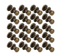 Akozon 20 Set Rivet per Chiodi a Vite Rotonda in Rame per Bracciale Fai -da -te, Abbigliamento, Scarpe e Decorazioni della Cintura (Monk's Head Bronze 7 * 5mm)