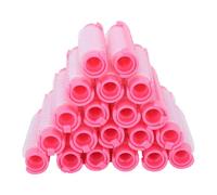 Akozon 20pcs Set di Aste Permanente - Rulli di Arricciacai Soffici Facile Acconciatura, Nessun Danno Al Calore, Bigodini per Capelli Regolabili per l'uso di Casa e Salone, Disponibili in Rosa,