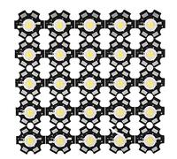 Akozon 25PCS LED ad alta potenza chip 3W ad alta fonte di luce integrata fonte di chip perline Lampadine a faretto a LED per illuminazione di perline lampada a bulbo (10000-15000K)
