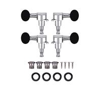 Akozon 2L2R Ukulele Tuning, PEGS 4 String Guitar Allegato di Bloccaggio Chiuso Zinc Clavijero Ukelele Soprano Sonnor Machine Heads Silver Balck in Lega