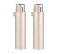 Akozon 2pcs 3 Pin Xlr da Maschio a Femmina Connettore Adattatore di Estensione del Microfono -guscio in Lega di Zinco, Alta conducibilità, Design Senza Viti