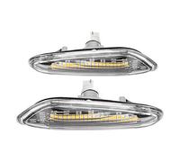 Akozon 2pcs LED Indicatore di direzione laterale a luce dinamica che scorre Misura per E90 E91 E92 E93 E60 E87 E82 E46(bianca)