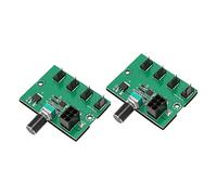 Akozon 2PCS PC Fan Speed Adapter, PWM Chassis Cooling Hub Splitter a 4 Vie Controller 12V con Porta di Alimentazione a 6 Pin.2PCS Pressure 2Pin 3Pin 4Pin 2 3 Shunt Controller Port