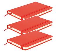 Akozon 3 Packs PU Leather Business Notepads, Hardcover Strap Notebook | Notebook portatili, dimensioni compatte, fascia elastica, segnalibro a nastro, inchiostro ecologico