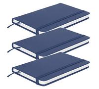 Akozon 3 Packs PU Leather Business Notepads, Hardcover Strap Notebook | Notebook portatili, dimensioni compatte, fascia elastica, segnalibro a nastro, inchiostro ecologico