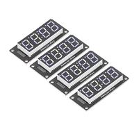 Akozon 4 Set Display LED a Tubo Digitale a 4 Cifre Modulo Orologio a 7 Segmenti TM1637 0,56 Pollici Bianco, Accessorio Multifunzionale per Uso Domestico (Blu MRA041C)