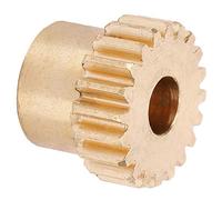 Akozon 4304-0006-0020 Ingranaggio di Precisione in Ottone con 20 Denti, Foro Rotondo 6 Mm e Modulo 0,8 per la Sostituzione di Parti di Robot Industriali