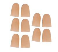 Akozon 5 Paia di Punte per Illuminate a LED per Pollice - Lampade da Dito in PVC Alimentate a Batteria per Spettacoli, Halloween, Concerti Ed Eventi Notturni (YELLOW)