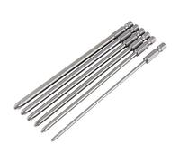Akozon 6 Pz Set di punte per cacciavite magnetico con gambo esagonale 1/4" Utensile per punte a croce in acciaio 150 mm