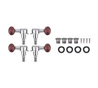 Akozon Accordatori con Bloccaggio 2L2R per Piroli in Lega di Zinco Ukulele con Teste in Argento e Rosso