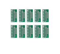 Akozon Adattatore 3 File 24 Fori, 10 pezzi 1,27 mm 2,0 mm 2,54 mm 8 pin 3 riga 24 Fori Scheda Adattatore per Moduli Wireless, Scheda PCB Doppio Lato