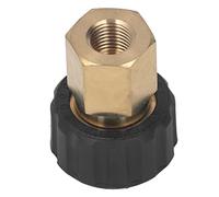 Akozon Adattatore per Idropulitrice in Ottone, Gomma da G1/4 Pollici a M22 X 1,5 Mm, Connettore per Tubo Flessibile per Prestazioni Superiori (da Femmina a Femmina 15 mm di Diametro Esterno)