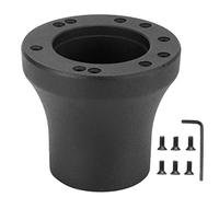 Akozon Adattatore per Volante per DS Dal 1984 in Poi (B(nero)) | Alluminio, Resistente Al Calore e Alla Corrosione, Montaggio a Cinque e Sei Fori, Accessori per Cart, Montaggio DS