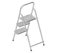 Akozon Akozon 1/12 Miniature Metal Step Ladder - Squisita Scala da 3 Gradini per Accessori per Mobili da Bambola - Ideale per Decorazioni per Decorazioni Fai da te e Mini Casa (SILVER)