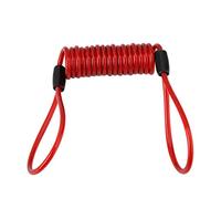 Akozon Akozon Cavo a Spirale per Promemoria Antifurto per Freno a Disco per Motociclette e Biciclette in PVC - Corda di Allarme di Sicurezza Rossa