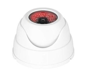 Akozon Akozon Telecamera di Sorveglianza Simulata a Cupola con Luci LED Tremolanti per la Sicurezza Domestica Ed Esterna - 30 LED IR Fittizi