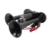 Akozon Avvisatore Acustico per Veicoli a Doppia Tromba da 130 DB in | Metallo Cromato, Pressione Dell'aria da 0,08 a 0,13 MPa, Camion, Furgoni, Treni, Yacht, Sistemi a 24 V, Segnale Aereo per