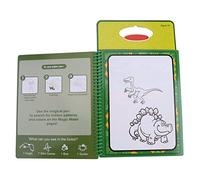 Akozon Baby Kids Water Drawing Book Painting Board con Penna - Modelli di Animali e Dinosauri Riutilizzabili per l'apprendimento Creativo (Modello di dinosauro)