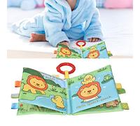 Akozon Baby Morft Cloth Rattle Book - Lion - Infant E Onal Story Book Giocattolo di Sviluppo Precoce per i Bambini di età Pari o Superiore a 6 Mesi (Leone)