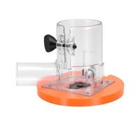 Akozon Base per Router con Porta di Aspirazione per Fresatrici 64-65mm, | Materiale PC PETG, Base Ingrandita del 35%, Leggero 220g Dimensioni Tascabili, Adatto per Rifinitura Pannelli in Legno