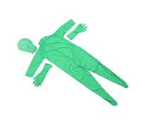 Akozon Body Green Screen Tuta Intera con Design Diviso per Fotografia e Film - Design Elasticizzato per il Massimo Comfort - Include e Cappello (160 cm)