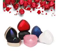 Akozon Box Ad Anello a Forma di Cuore con Luce a LED - Elegante Scatola di Gioielli per Anelli, Perfetta per Matrimoni, Impegni e Occasioni Speciali (#1)