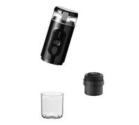 Akozon caffè Elettrico Portatile - Mini china da Viaggio Senza Fili con Capsule di caffè 2-IN-1 e Contenitore per la Polvere, Pressione della Pompa da 18 Bar, Batteria da 2500 MAh (BLACK)